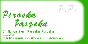 piroska paszeka business card